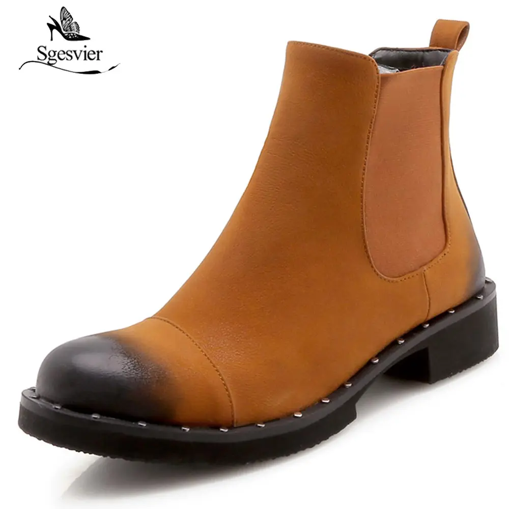 chunky block heel chelsea boots