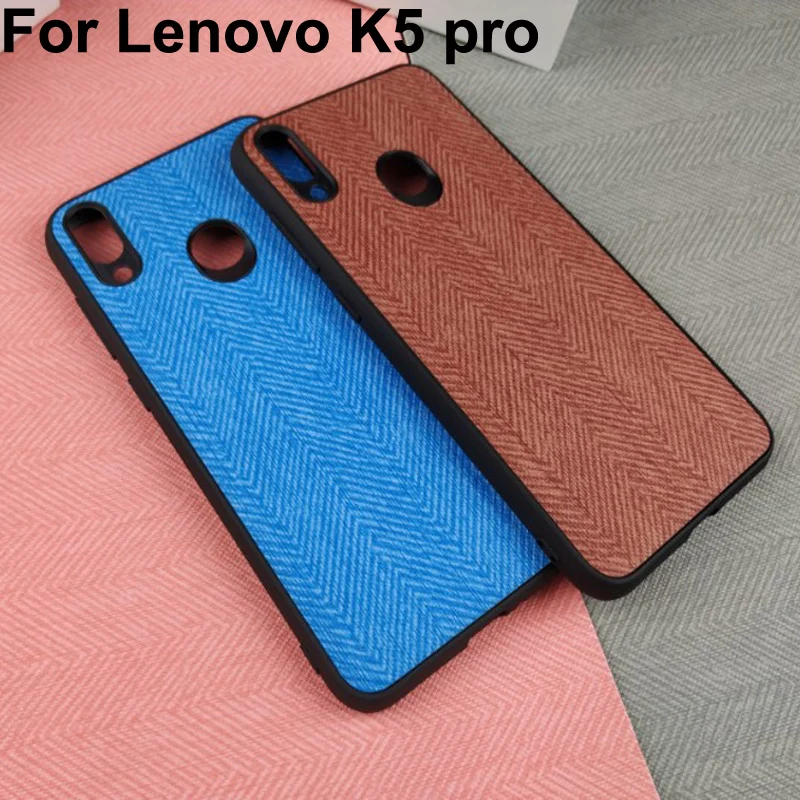 

Luxury Fabric Cloth Leather Case For Lenovo K5pro shell Soft Silicone Shockproof Phone Cover For Lenovo K5 pro L38041 Coque