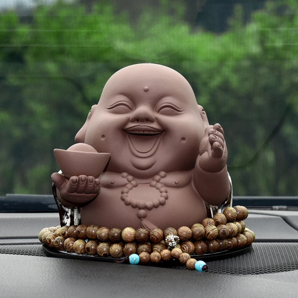 Украшение для автомобиля статуэтка Будды Maitreya милая буддийская Автомобильная