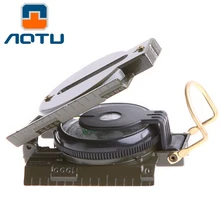 AOTU Стандартный Военная Униформа Lensatic Компасы с лупой высоко accurat для кемпинга Пеший Туризм Marching открытый инструмент навигации 324
