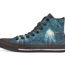 Попрощайтесь с Lothlorien высокие парусиновые туфли на плоской подошве повседневные кроссовки унисекс Прямая