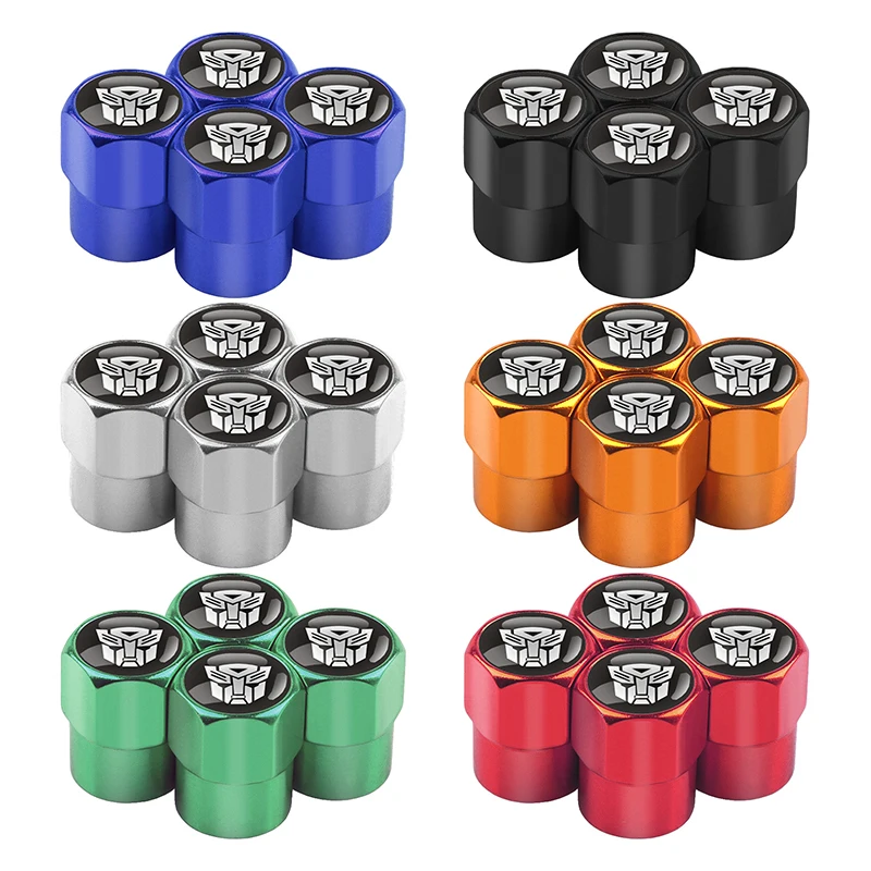 

Car-styling 4Pcs Transformers Autobot Car Wheel Tire Valve Stems Caps Automobiles Motorcycles Bicycles Auto Accessories