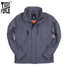 Tiger force neue design männer jacke mode dünne polyester padded jacke casual baumwollmantel verschiffen frei solide zipper 51058