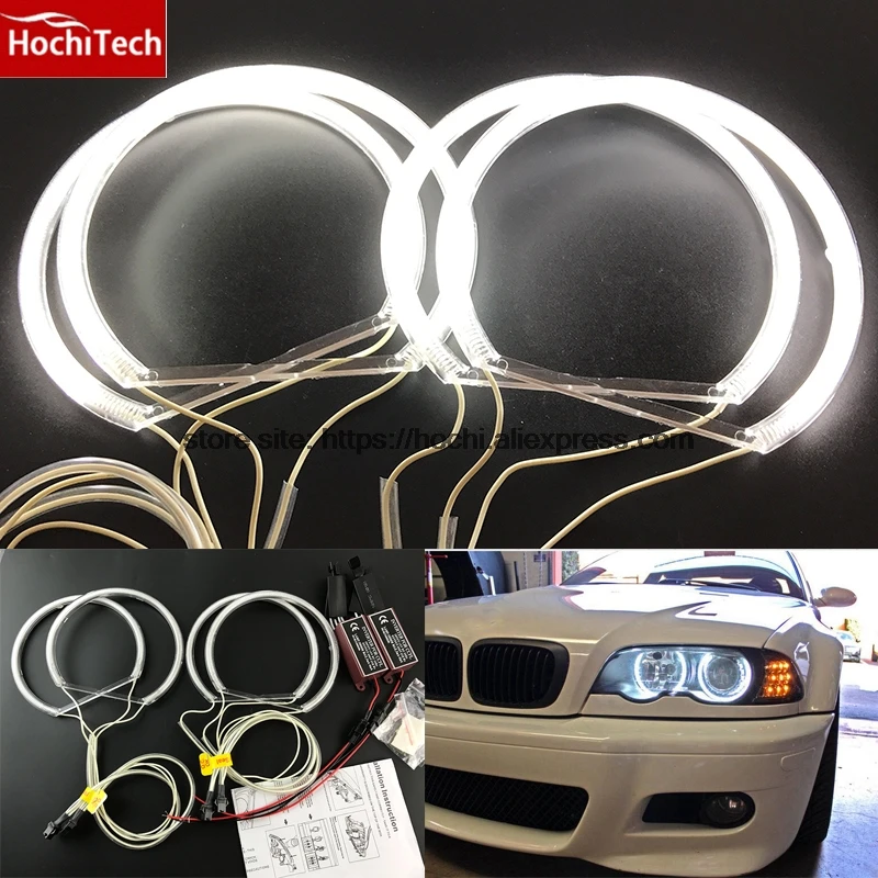 HochiTech CCFL Angel Eyes Kit Warm White Halo Ring 131mm 4 For BMW E36 E38 E39