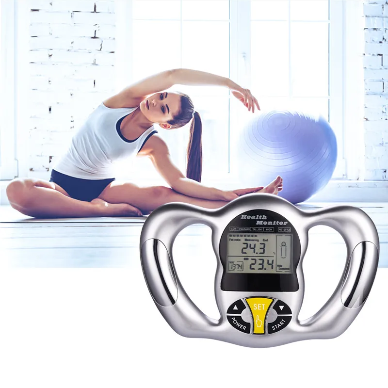 Digital LCD Screen Body Fat Monitor Handheld BMI Fat Measure Meter