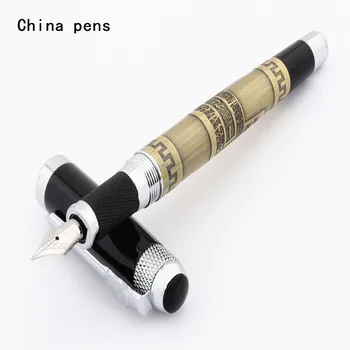 

JINHAO 189 Bronze one word is as heavy as nine tripods Business office Fountain Pen New