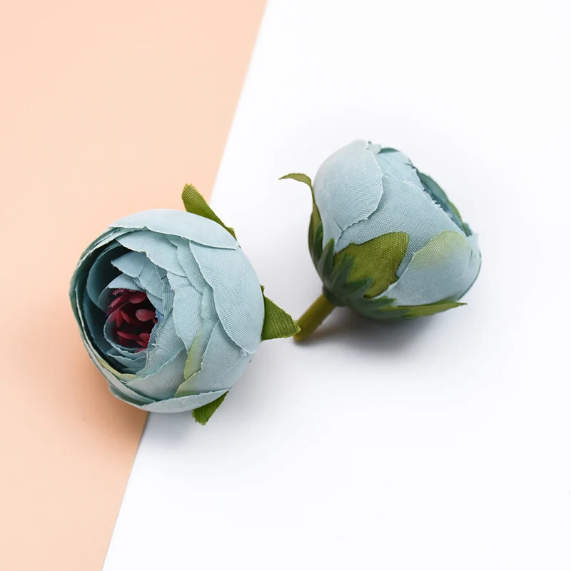 3 шт. дешевые шелковые маленькие чайные бутоны розы цветок настенные декоративные цветы венки Скрапбукинг diy подарки коробка для конфет искусственные цветы - Цвет: Color 6
