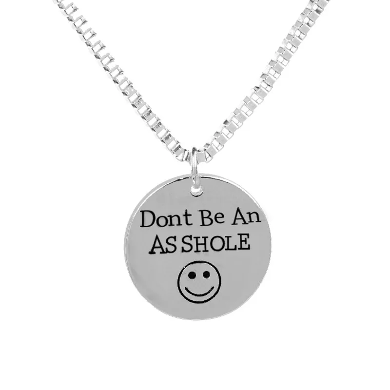 2017 Maxi Necklace Collier Collares Round Letters Dont Be An