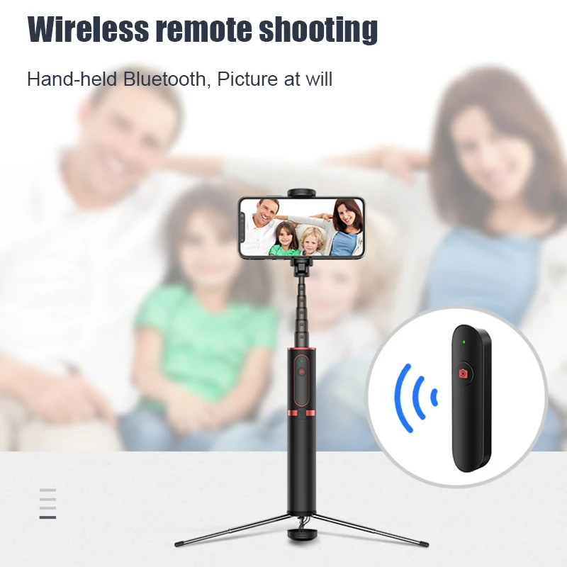 Селфи палка 3 в 1 с дистанционным управлением по Bluetooth и вращением на 360