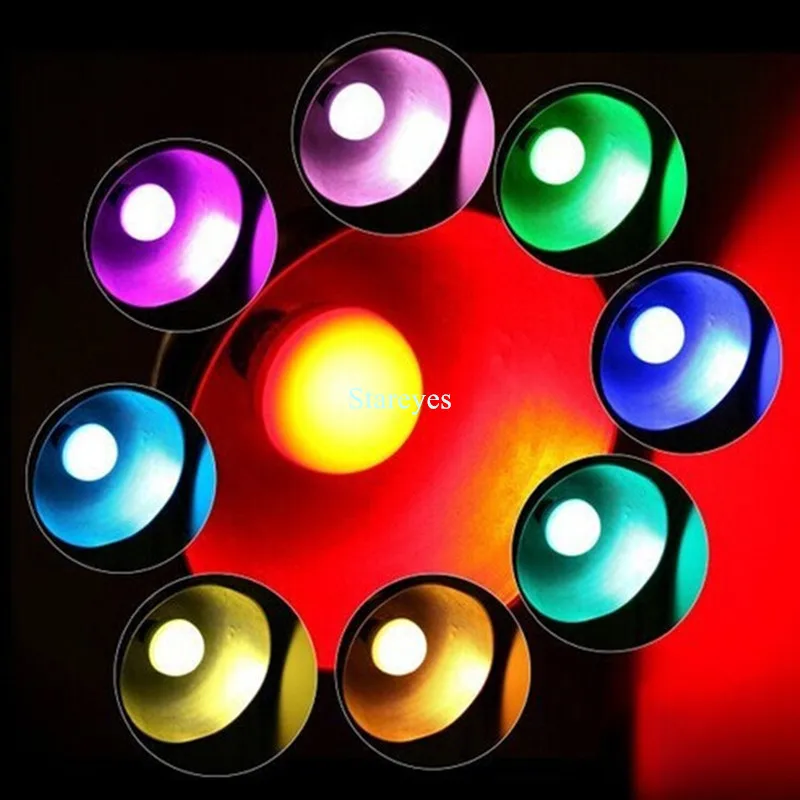 20 шт. разноцветные светодиодные лампы с пультом ДУ 9 Вт E27 550 лм|led lamp light|led light colorlamp |