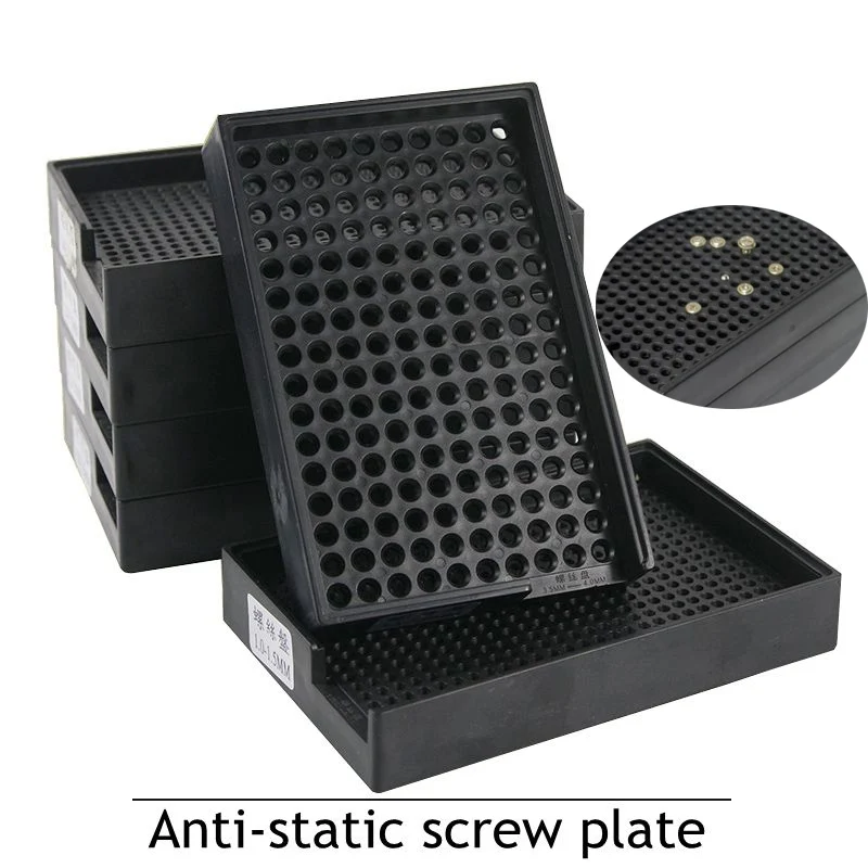 

screws box Anti-static screw plate 1.0 - 4.0 mm Black Count the screw box