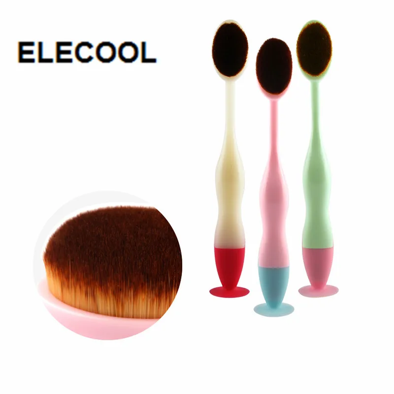ELECOO 3 цвета кисти для макияжа Овальный Форма присоски кисти для макияжа крем пуховкой Румяна косметические кисти Новые
