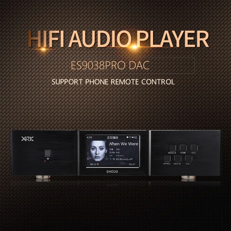 

XRK SHD20 HIFI digital audio player ES9038Pro DAC supports DSD SACD ISO
