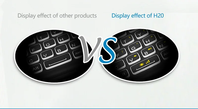 H20 Подсветка Air Мышь с тачпадом Беспроводной мини клавиатуры QWERTY клавиатуры удаленного Управление для Декодер каналов кабельного