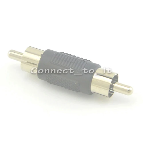 

10 Pieces RCA Male to Male Connector Nickel Plated Adapter