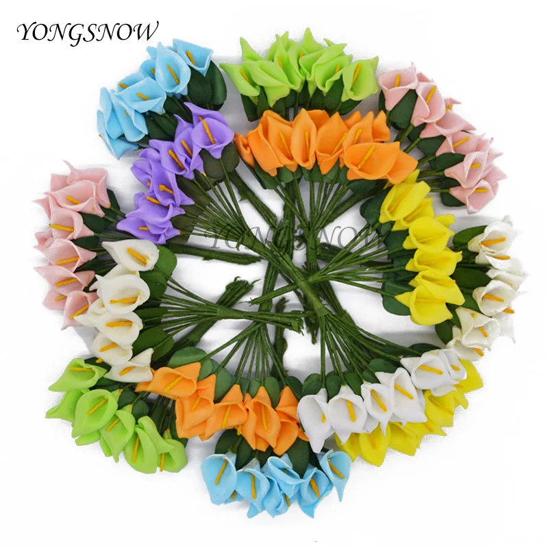 12pcs/lot 2cm Artificial Calla Lily Flower For Home Garden Decoration Bridal Bouquet Wedding Birthday Party Craft Supplies 8Z 12pcs/lot 2cm Artificial Calla Lily Flower For Home Garden Decoration Bridal Bouquet Wedding Birthday Party Craft Supplies 8Z