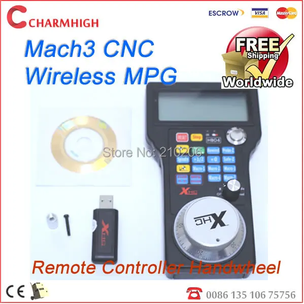 

DHL Free shipping New mach3 2.4G CNC Wireless MPG MACH3 Remote Controller Handwheel, cnc wireless channel, high quality