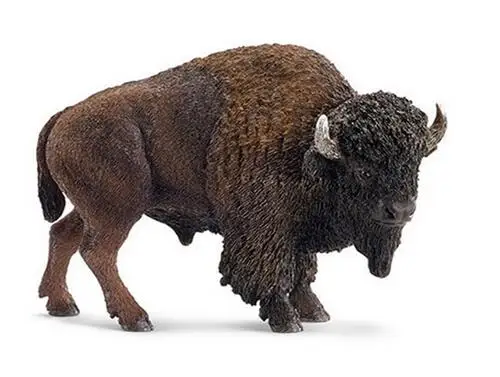 Животный скот модель Bull of Schleich дикие bison украшения для животных искусство и