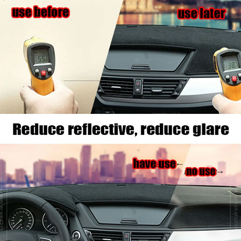 KHnasd Polyester Non-Slip Car Dashboard Cover Dash Mat,for Nissan March Micra 2010 to 2015 Years Left Hand Drive