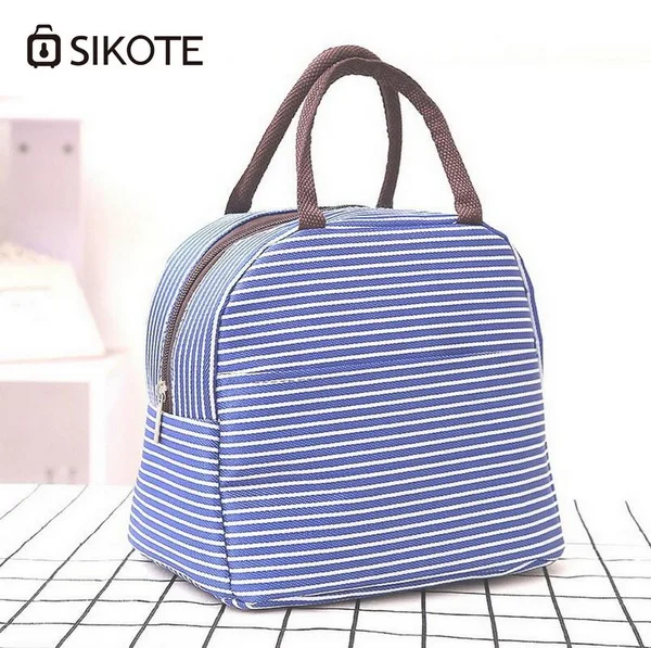 SIKOTE новая Экологически чистая сумка для ланча, сумка для льда путешествия, набор для пикника - Цвет: Синий