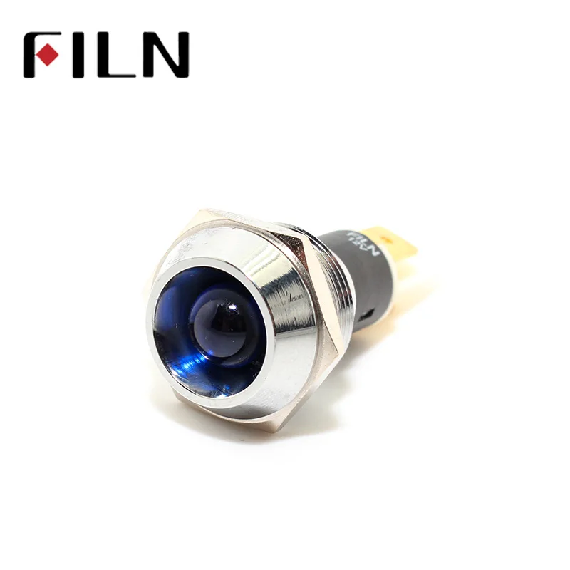 FILN FL1M 19CJ 1 6 в 12 В 24 220 Красный Синий Зеленый светильник индикатор металла 19 мм