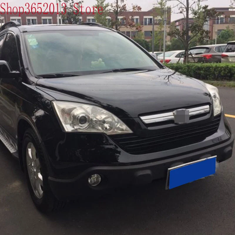 Для Honda CR-V CRV 2007 2008 2009 2010 2011 АБС хромированная рамка сетки переднего бампера решетка автомобиля для укладки волос