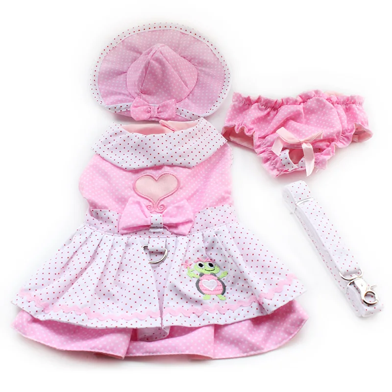 Dog Dresses Pink Princess Dress For Dogs Pet Clothing Supplies