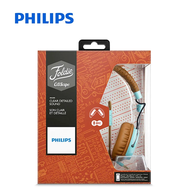 Оригинальные Наушники Philips SHL5505 3 5 мм L образный штекер проводное управление