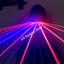 T99 Red laser light glasses disco blue laser dj glasses ballroom dance laser costumes laser man show colorful disco projector