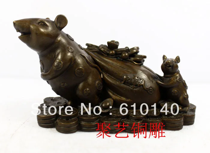 

Bronze sculpture, copper mouse decoration kangaroo gold phalanger lucky mouse