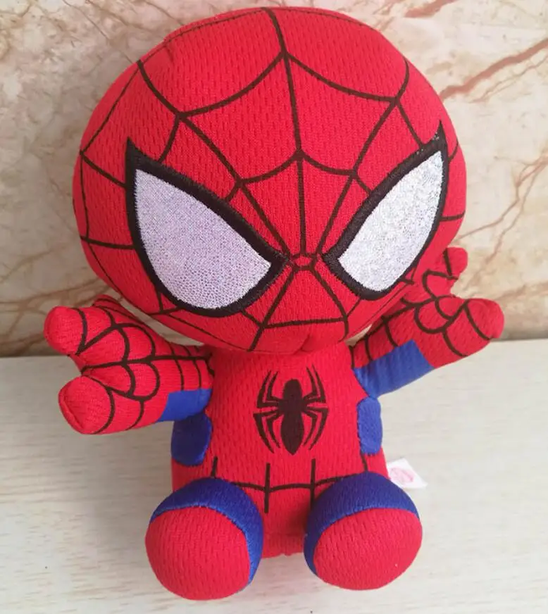 Marvel, Мстители, плюшевые игрушки, кукла, Человек-паук, Человек-паук, вдали от дома, капитан Черная пантера, Железный человек, Супермен, мягкая плюшевая кукла, игрушка - Цвет: 15cm spider man
