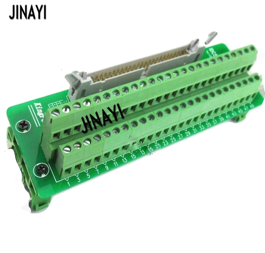 IDC 50 Pin IDC50P Male Terminal Block Breakout PLC Relay Terminals DIN