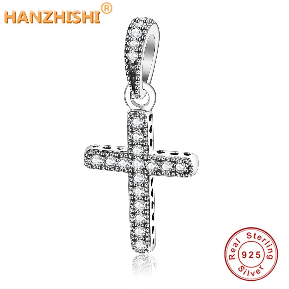 

Fit Original Pandora Charms Bracelet Authentic Silver 925 Beads Antique Cross Pendant Bead Baloques DIY Jewelry Gift For women