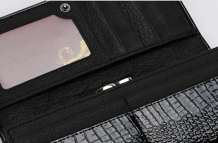 New 2018 Genuine Leather  Embossing Alligator Ladies Crocodile Long Clutch Wallets Women Wallet Female Coin Purses Holders Brand
