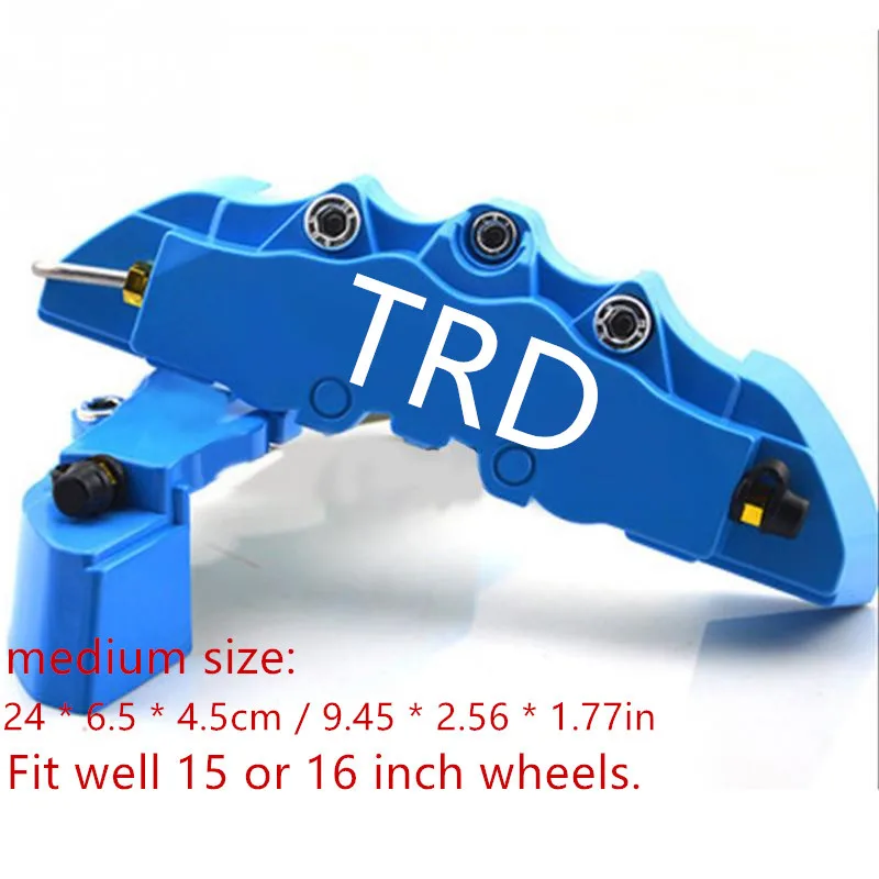 Универсальный тормозной суппорт Крышка Суппорта Тормозная крышка Персонализированная желтый синий черный красный серебристый 2 шт./лот - Цвет: TRD Blue Medium