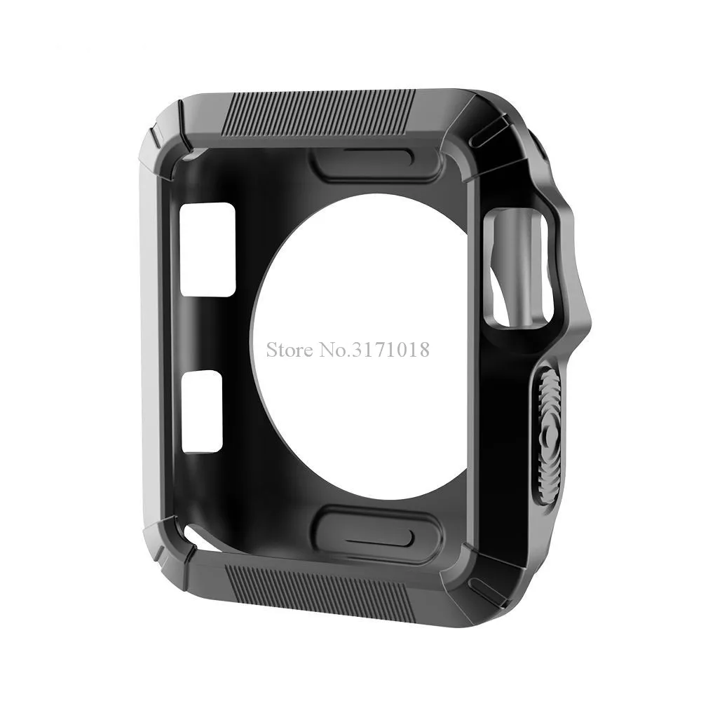 

Watchbands Accessories Case For Apple Watch 38mm 42mm Series 1 2 3 Soft Silicon Protective Replacement Cover Case 6 color