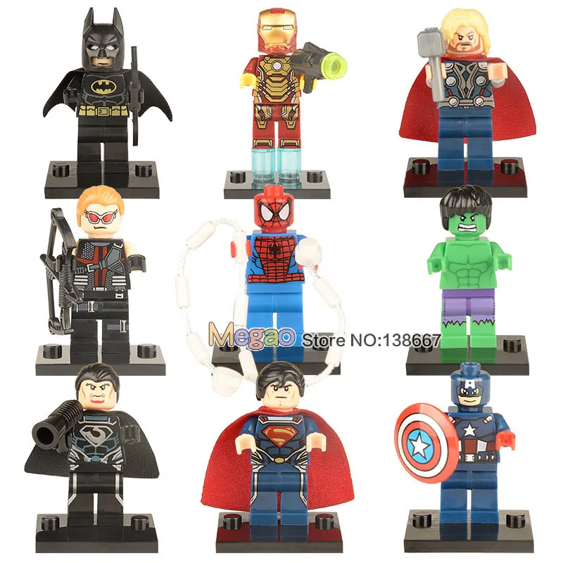 

Single Sale Classic Infinity Wars Super Heroes Thor Iron Man Spiderman Hulk Captain America Model Building Blocks Children Toys
