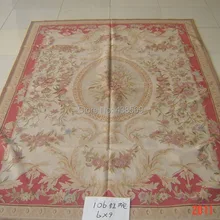 9'x12 aubusson шерстяные ковры красный и верблюд дизайн потертый шик ковры-все виды ковры в нашем магазине