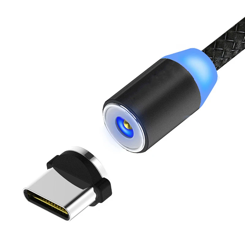 LED USB مغناطيسي صغير كبل شحن سريع كابل شحن الروبوت نوع-C الهواتف الذكية أقراص ل سامسونج هواوي Xiaomi