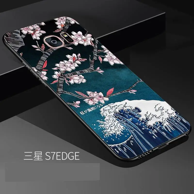 Чехол с тиснением в винтажном Восточно-Азиатском китайском японском стиле для samsung S7 EDGE, S7, S7EDGE, чехол с изображением Снежной Горы
