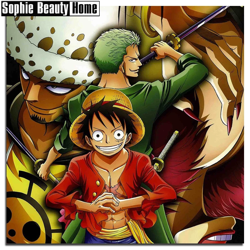 Hot Anime OnePiece Full Square&Round Drill 3D DIY Diamond Painting