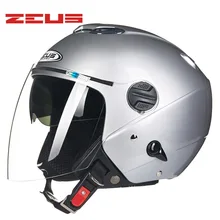 Casco ZEUS moto rcycle casco de visera larga Retro Vintage casco moto Half face 4 estaciones moto rcycle cascos