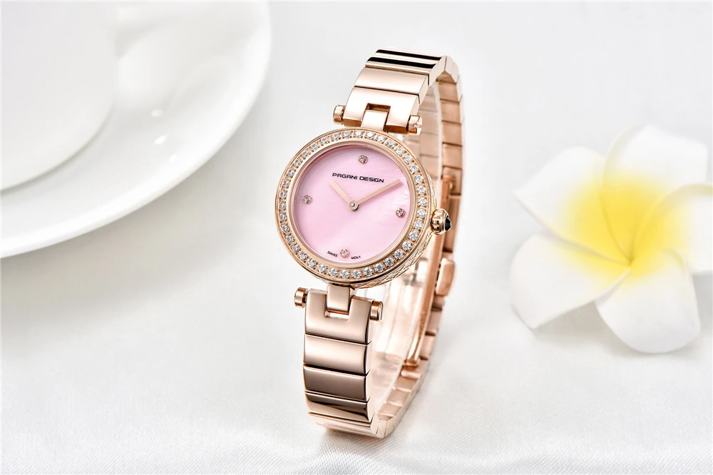 PAGANI DESIGN New Sapphire Luxury Brand Quartz Sports Women's Watch Stainless Steel Waterproof Dress Gold Watch Relogio Feminino