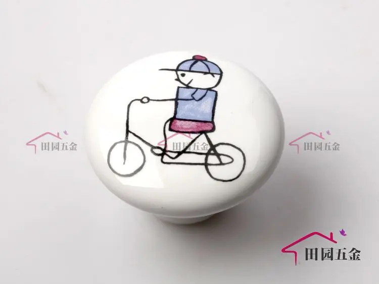 

Ceramic Children Cartoon Drawer Knob Kids Wardrobe Handle Furniture Closet Dresser Pulls for Boy Girl Nursery Room Cabinet Pull