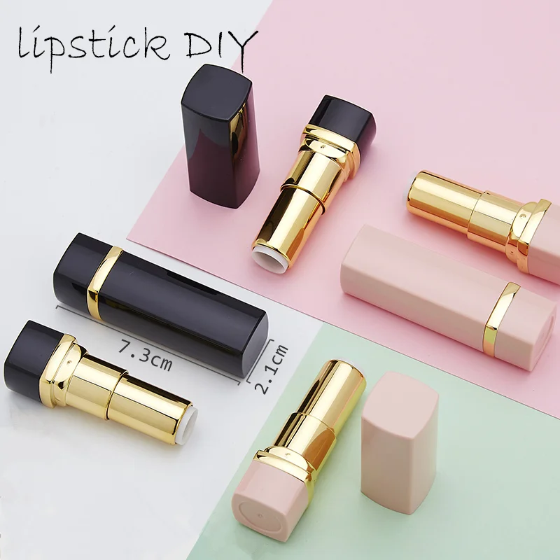 

10/30/50pcs 12.1mm Topper Lipstick Tube Square DIY Lip Balm Tube Convenient Travel Bottles Refillable Bottles Makeup tools