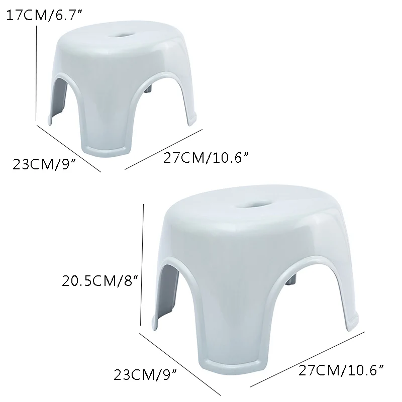 Fashion Simple NonSlip Bathroom Stool Thick Plastic Function Shower Stool Creative Small Bench Bathroom Furniture Home Furniture