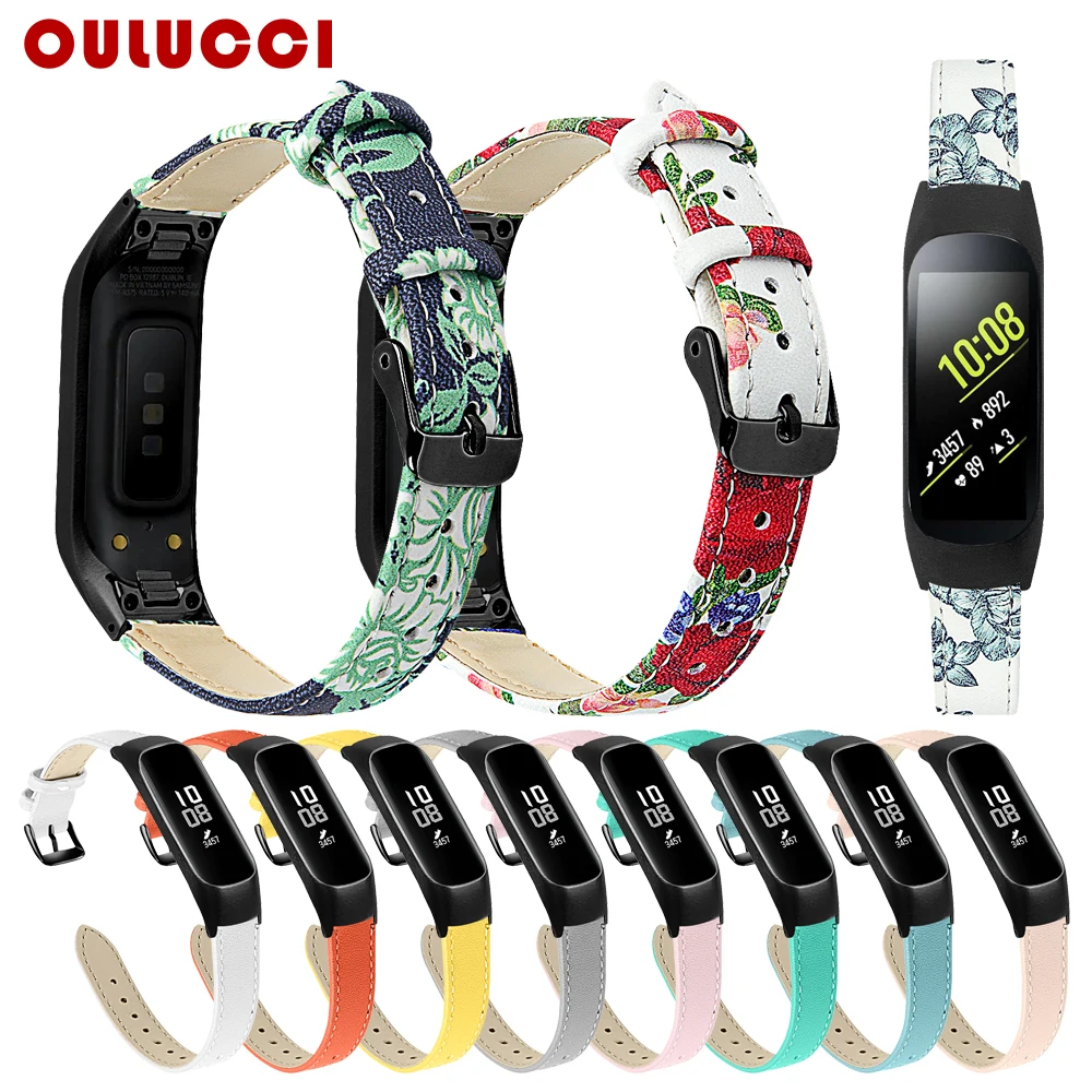 Ремешок Oulucci из натуральной кожи для Samsung galaxy классический браслет samsung watch fit-e |