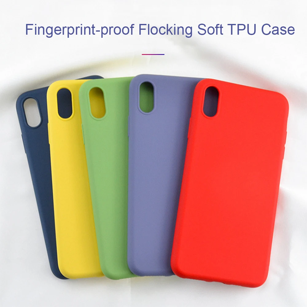 

Soft TPC Cover For iPhone 7 Case 6 6s 7 8 Plus Matte Phone Case for iPhone XR 8 6 6s X XS Max Anti-Fingerprints Inner Flocking