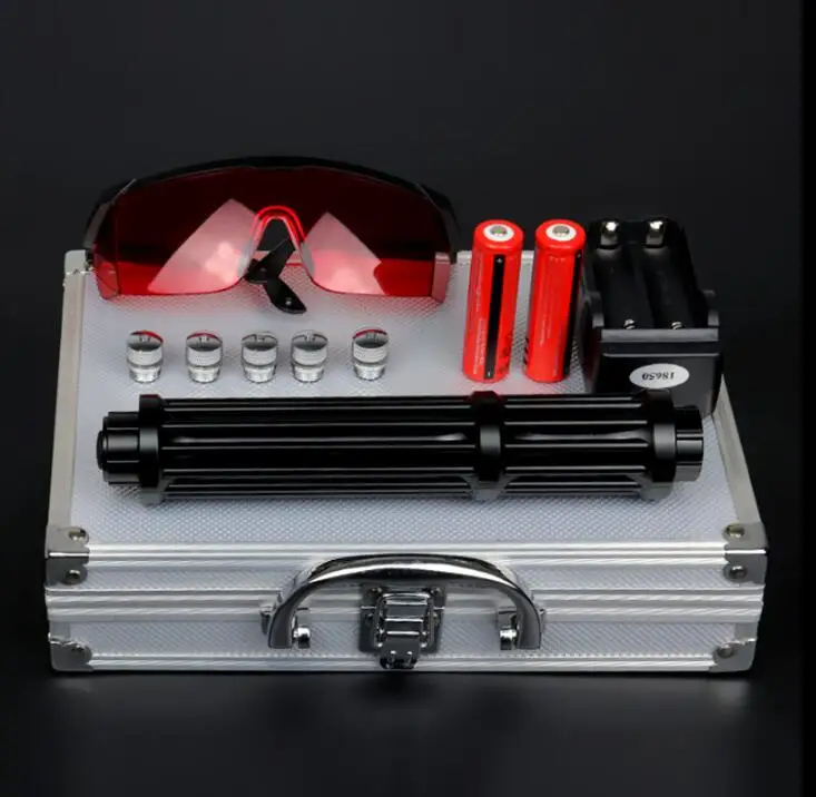 

HOT! AAA Most Powerful Military Flashlight Burning Laser Torch 450nm Focusable Blue laser pointer Burn paper Hunting