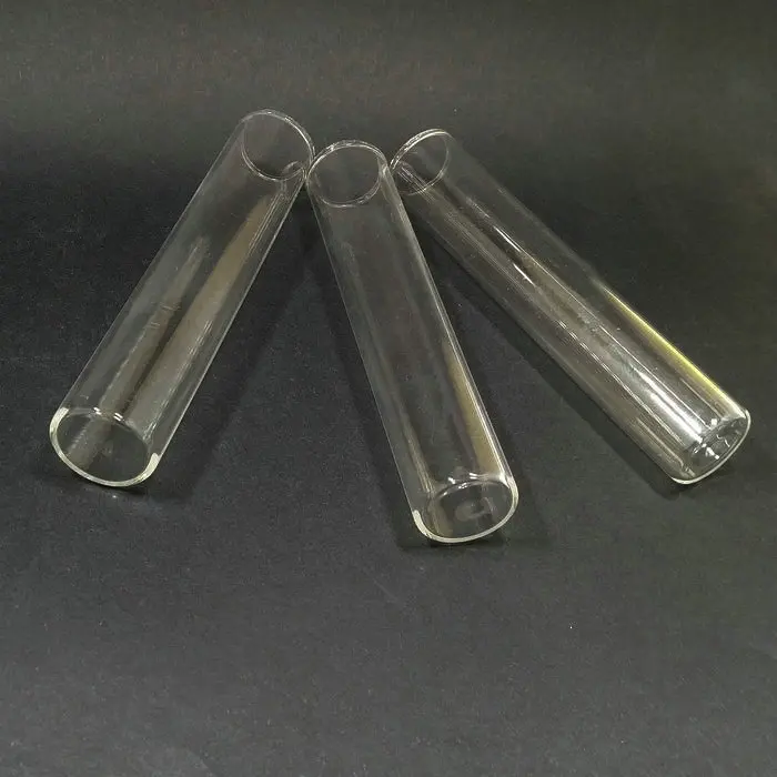 High Quality 50pcs DIA 12/13/15/18mm Clear glass Test Tubes Hard test